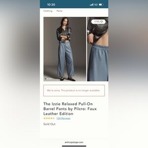 The Izzie Relaxed Pull-On Barrel Pants by Pilcro: Faux Leather edition